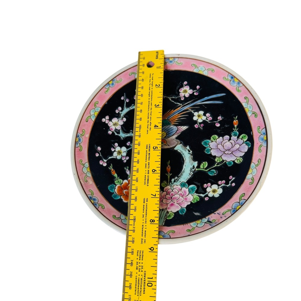 Japanese Nippon Porcelain Decorative Plates Set 3 Birds Flowers Asian Decor - Picture 5 of 7